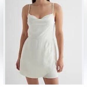 EXPRESS Elegant White Mini Dress SIZE M
